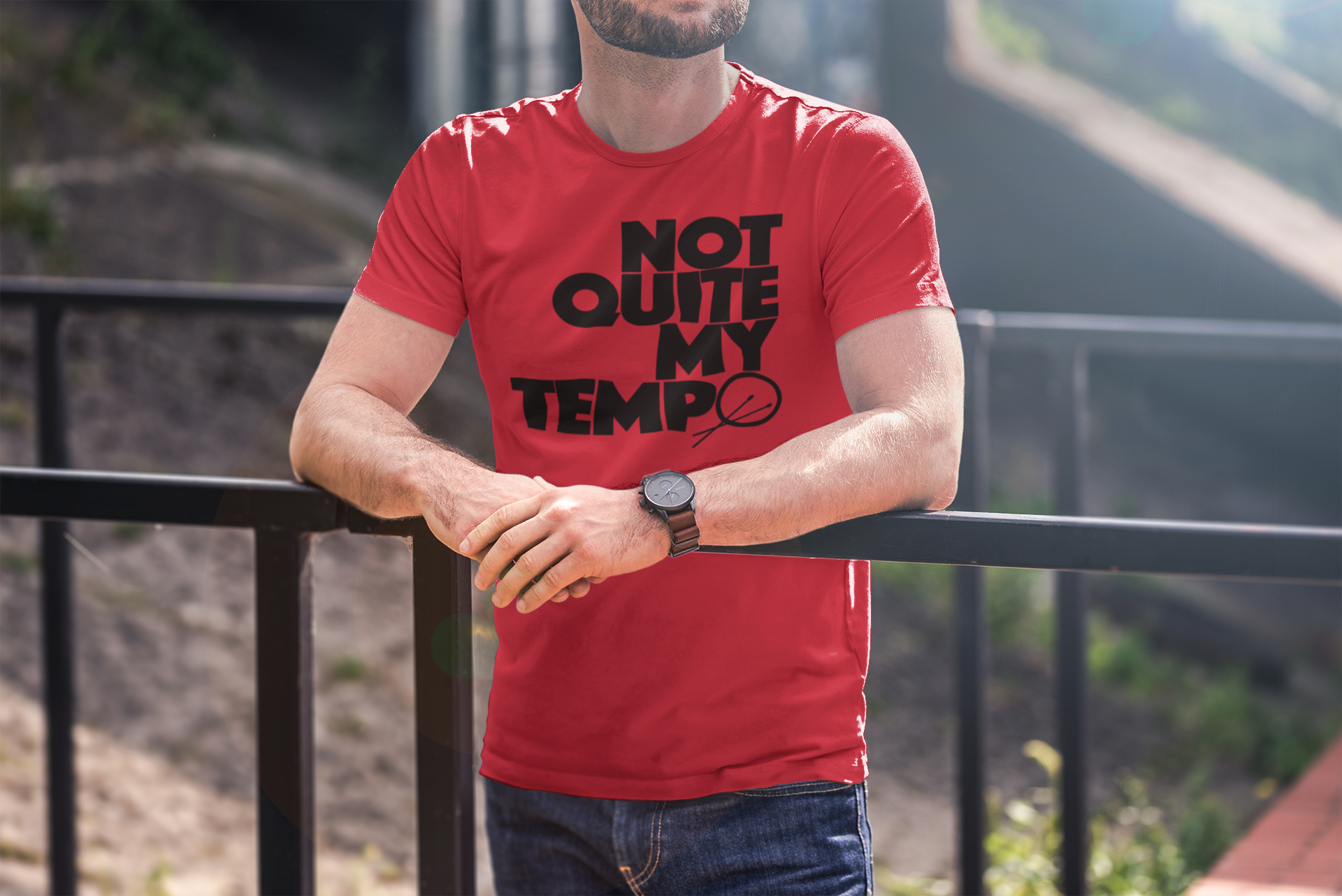 Men’s Regular Fit Cotton T-Shirt| Not Quite My Tempo | The Mirai