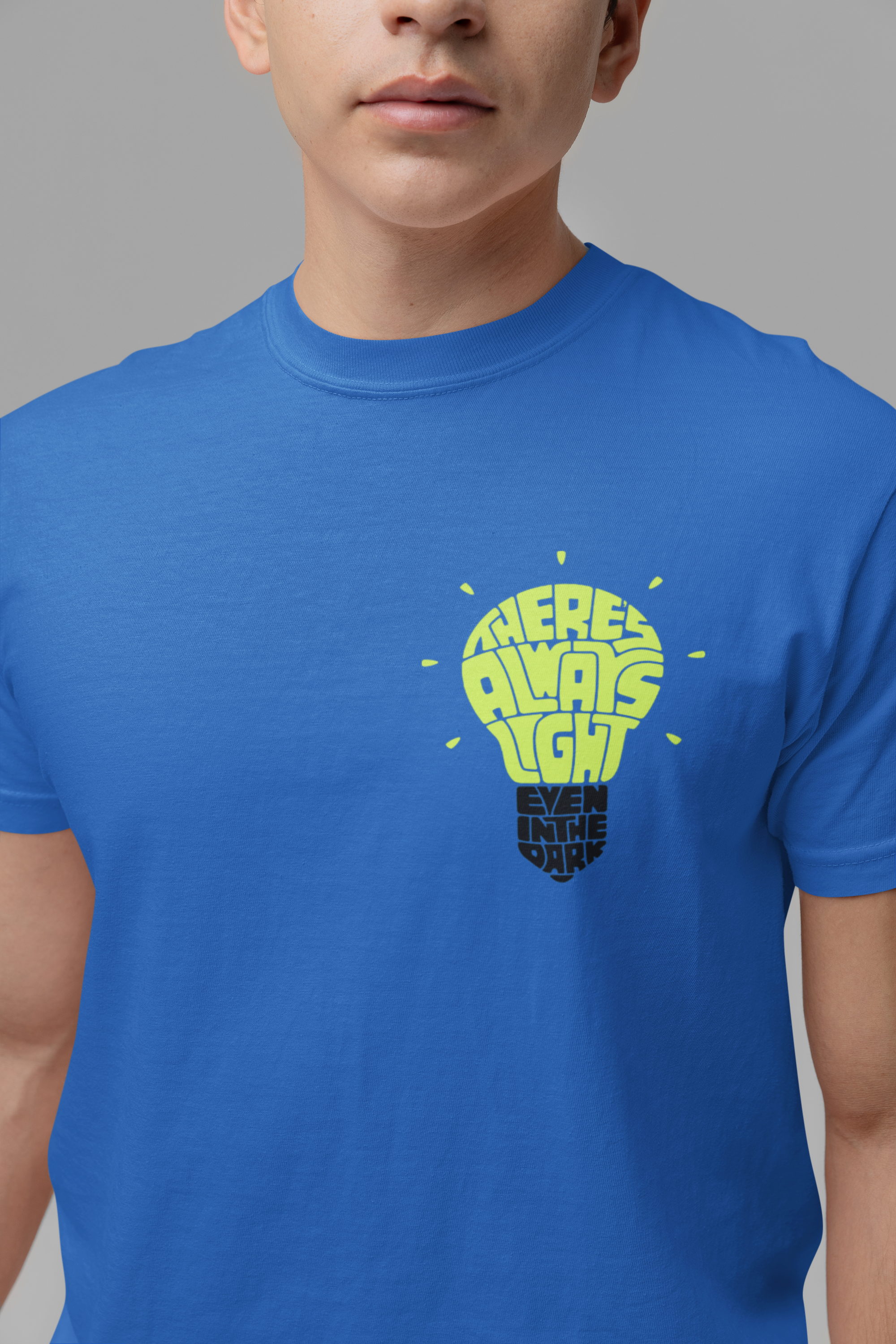 There's Always Light| Men’s Regular Fit Cotton T-Shirt| The Mirai