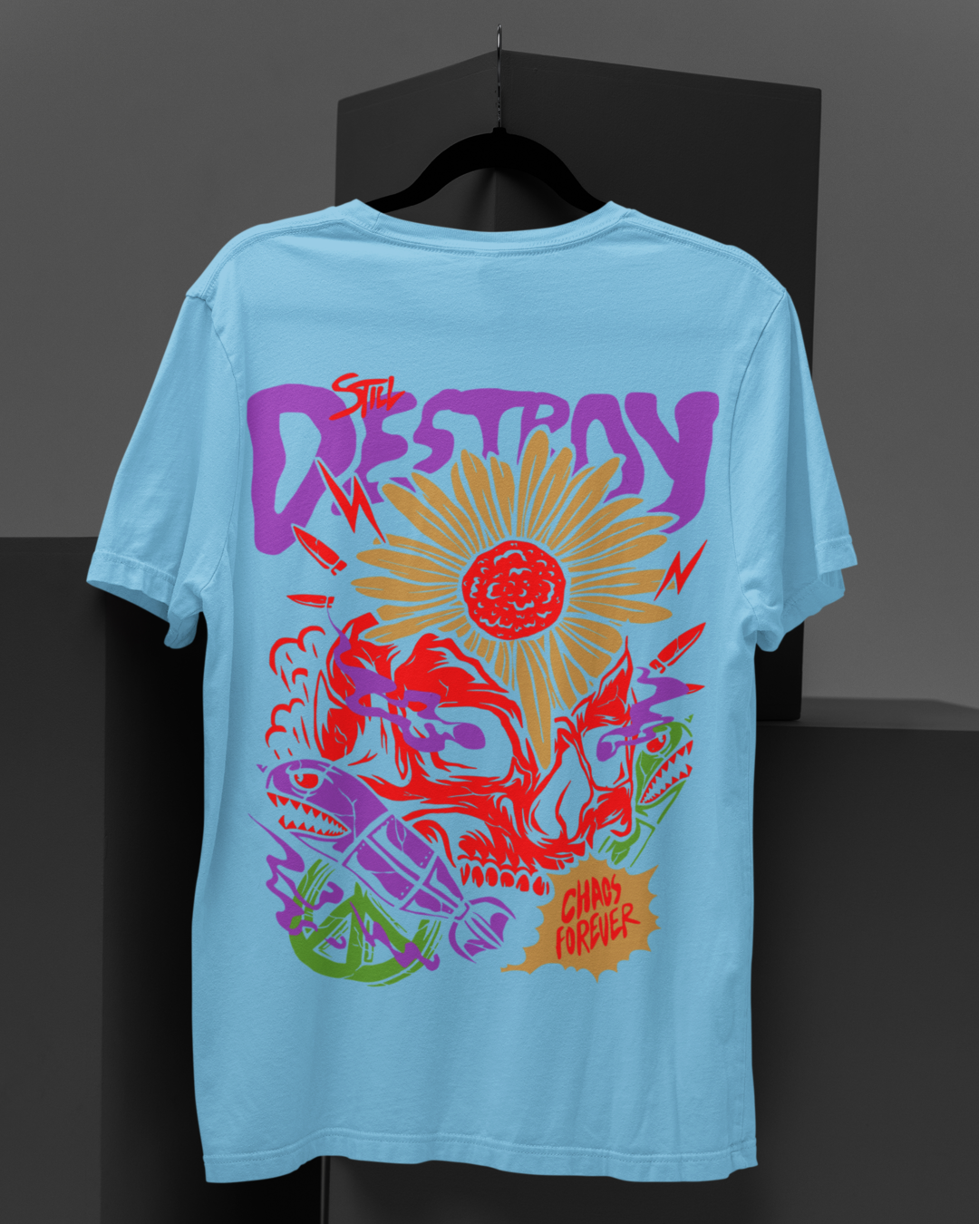 Men's "Chaos" Printed Oversized T-Shirt | Available in 3 Colors