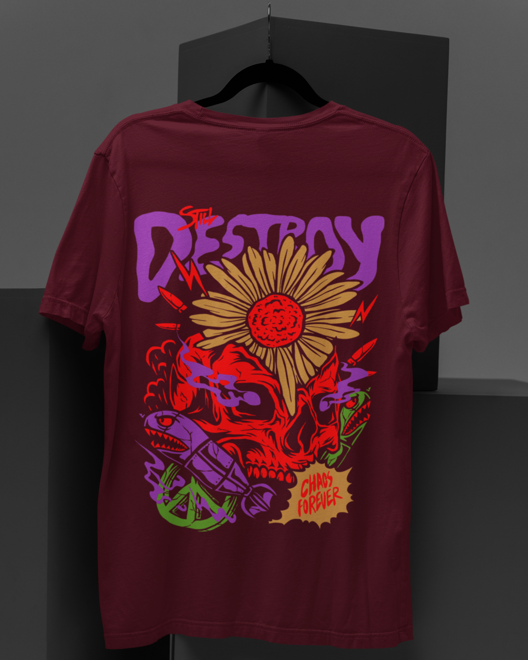 Men's "Chaos" Printed Oversized T-Shirt | Available in 3 Colors