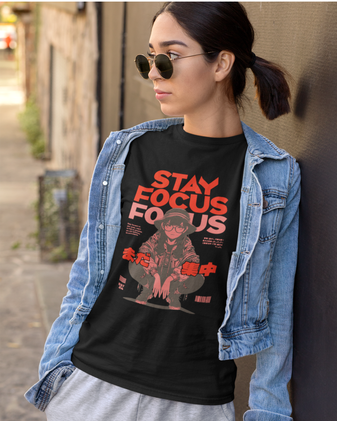 Women's "Stay Focus" Printed T-Shirt | Available 3 Colors