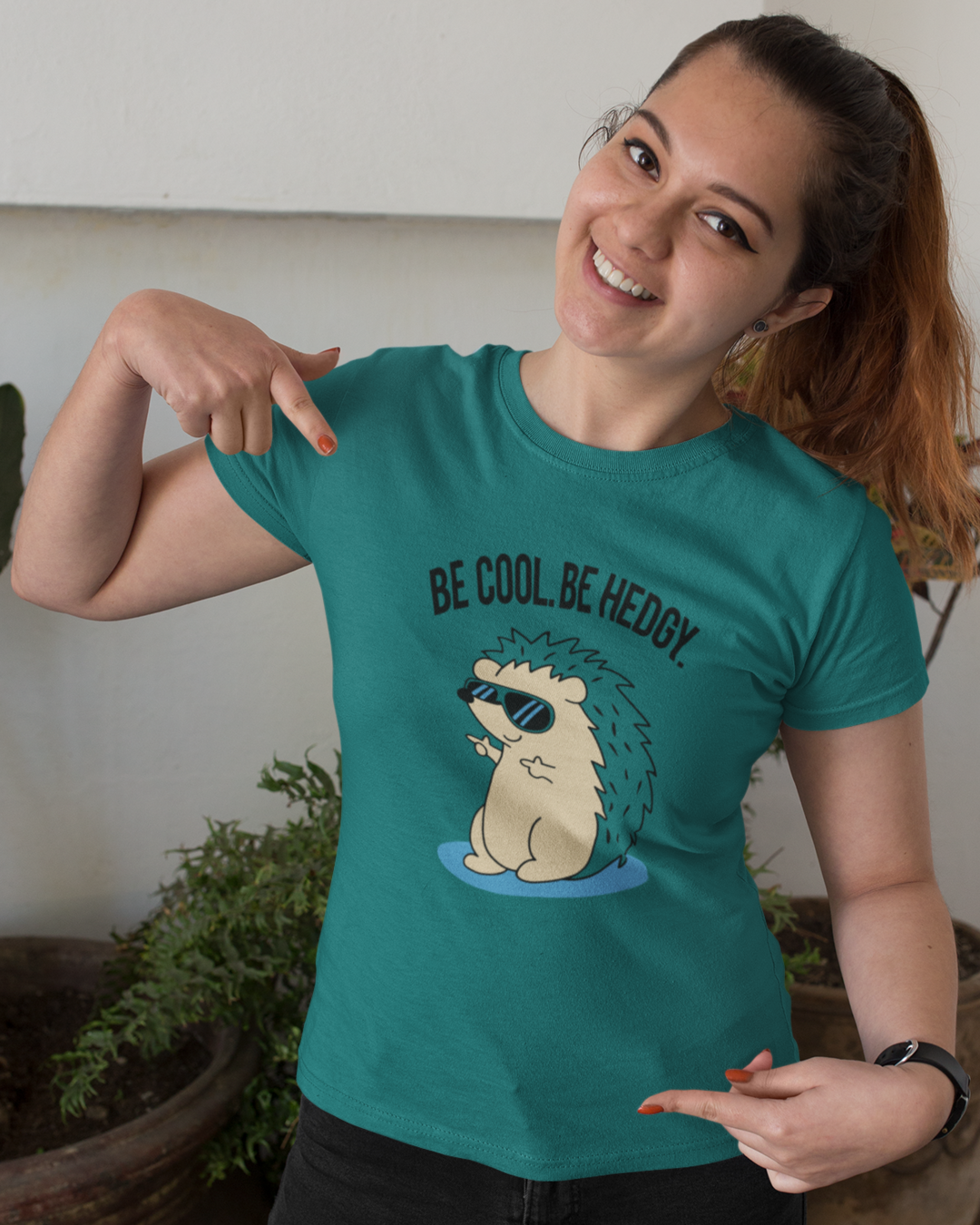 Women's "Be Hedgy" Printed T-Shirt | Available in 5 colors