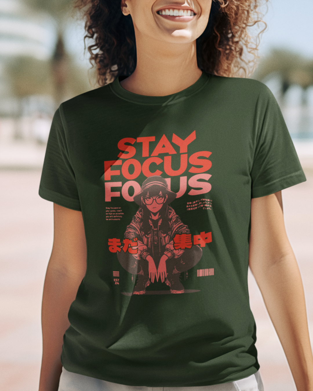 Women's "Stay Focus" Printed T-Shirt | Available 3 Colors