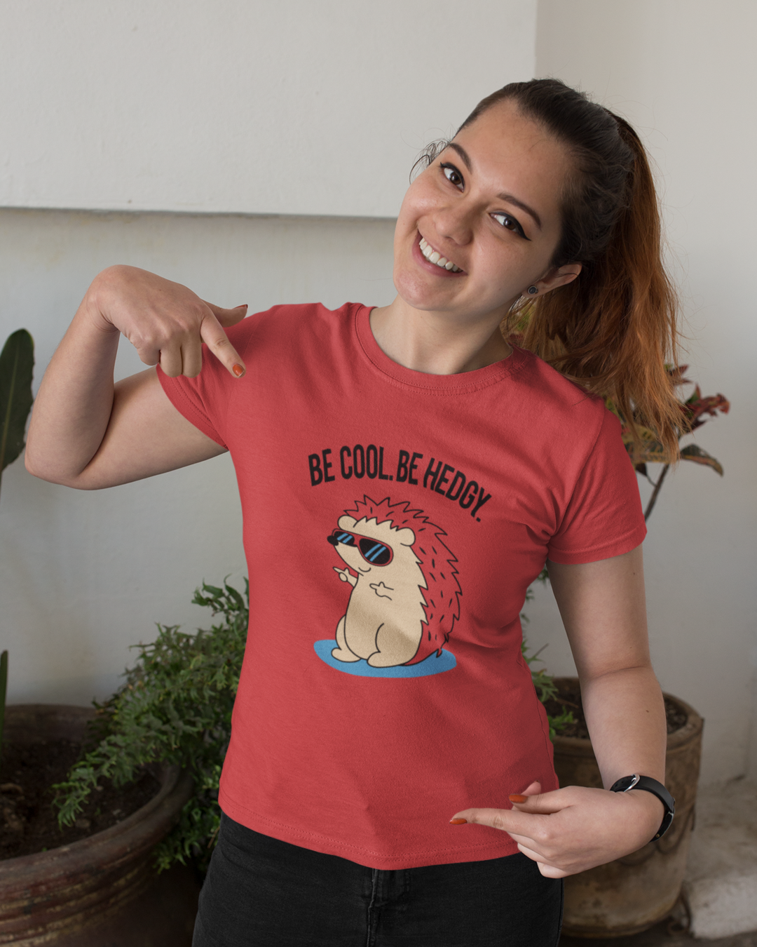 Women's "Be Hedgy" Printed T-Shirt | Available in 5 colors