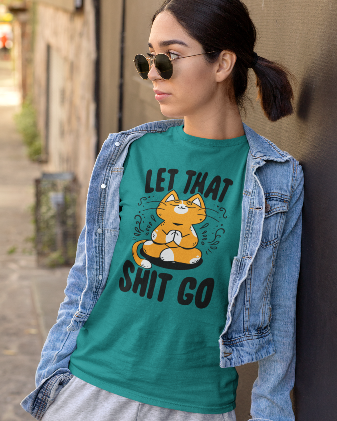 Women's "Let That Shit Go" Printed T-Shirts | Available in 5 Colors