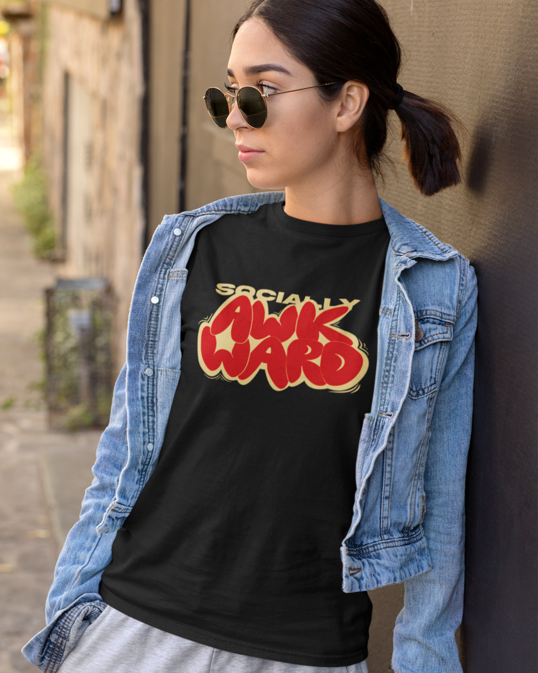 Women's "Social Awkward" Printed T-Shirt | Available in 2 Colors