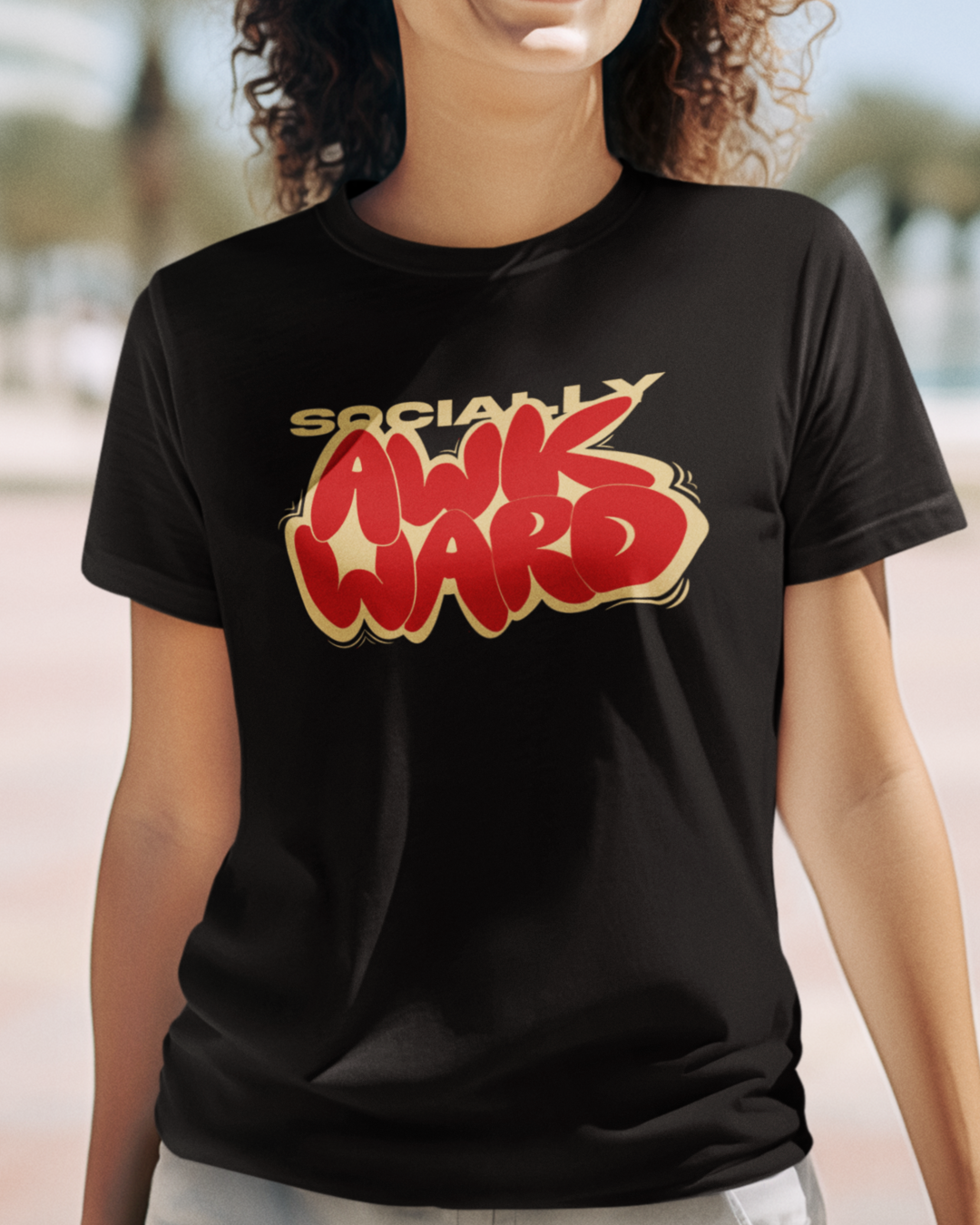 Women's "Social Awkward" Printed T-Shirt | Available in 2 Colors