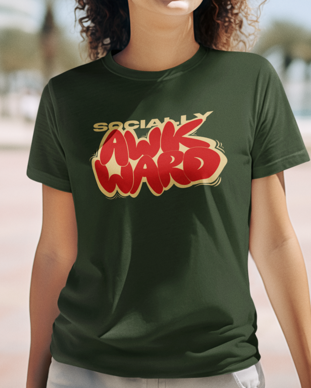 Women's "Social Awkward" Printed T-Shirt | Available in 2 Colors