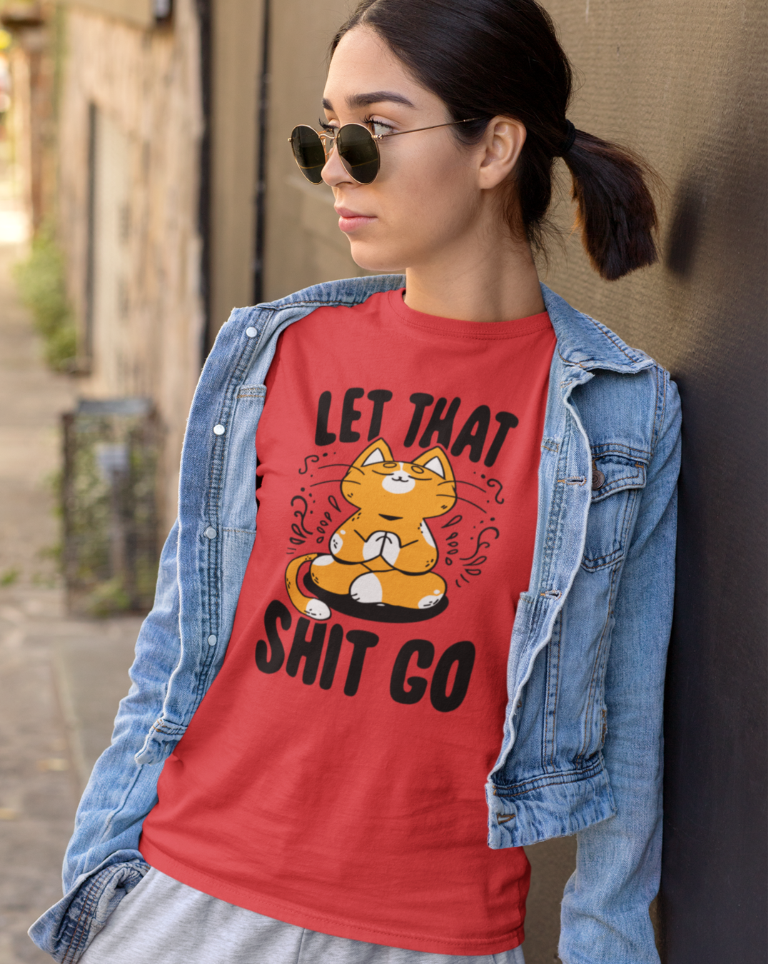 Women's "Let That Shit Go" Printed T-Shirts | Available in 5 Colors