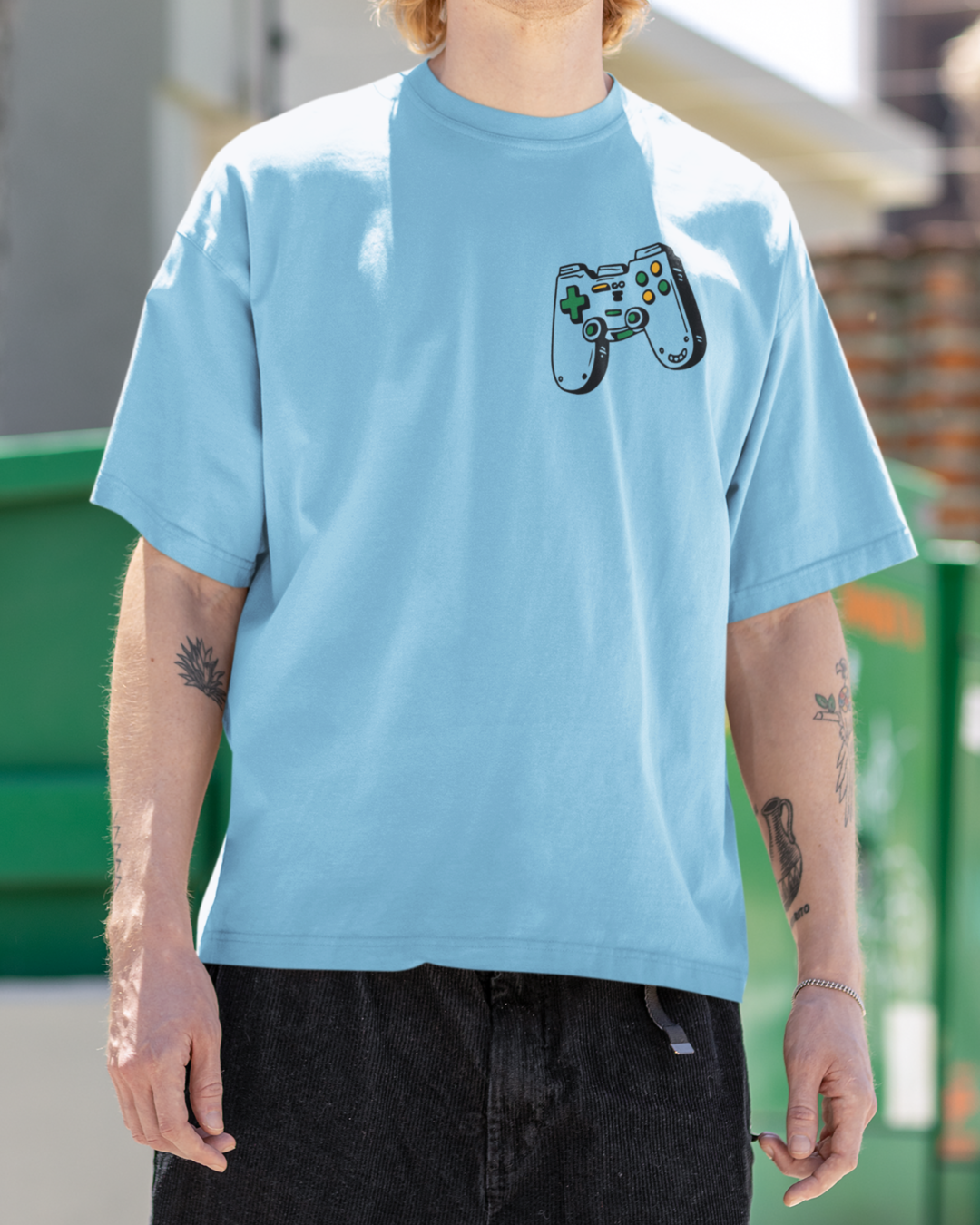 Men's "Tap Tap Gaming" Printed Oversized T-shirt | Available in 2 Colors