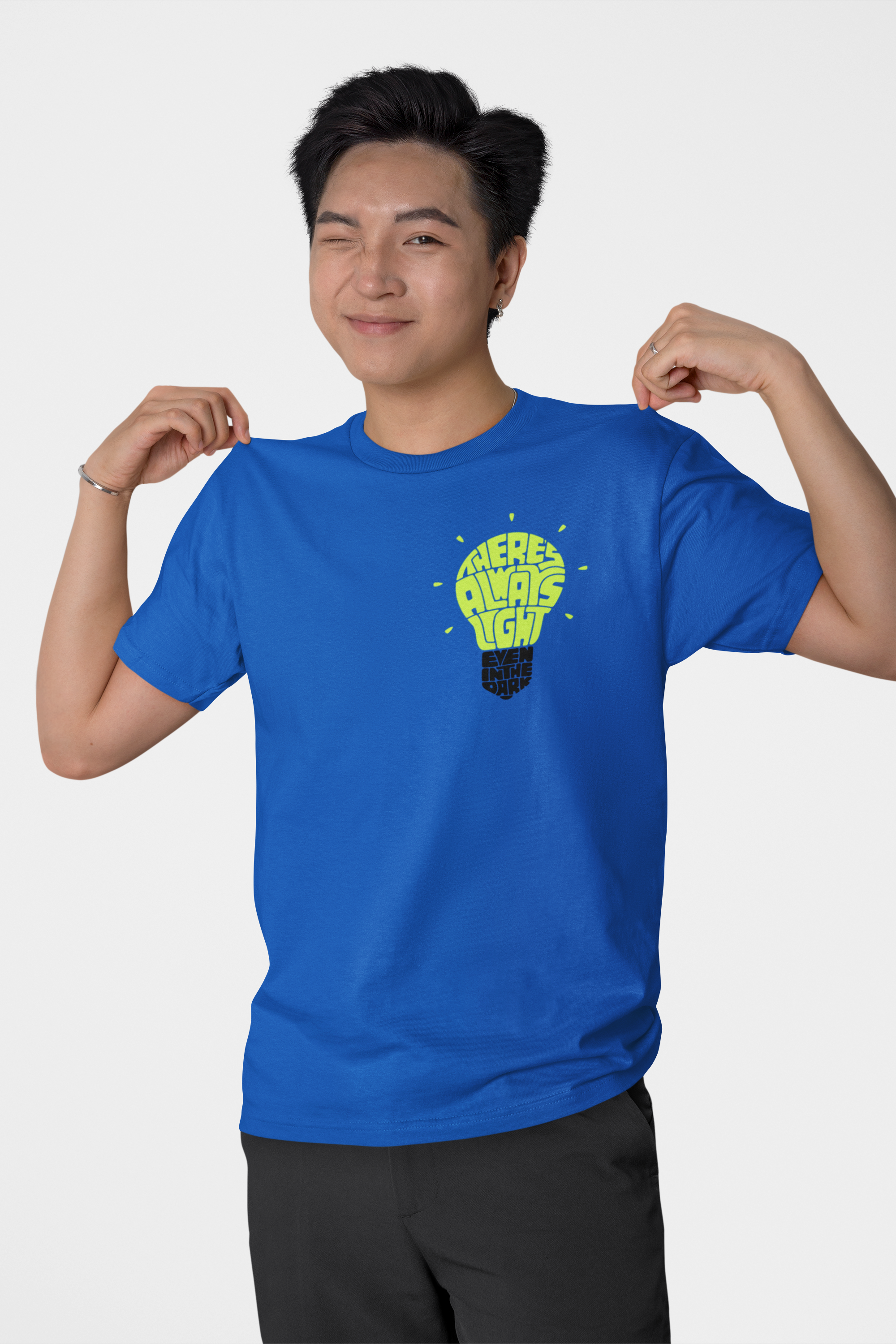 There's Always Light| Men’s Regular Fit Cotton T-Shirt| The Mirai
