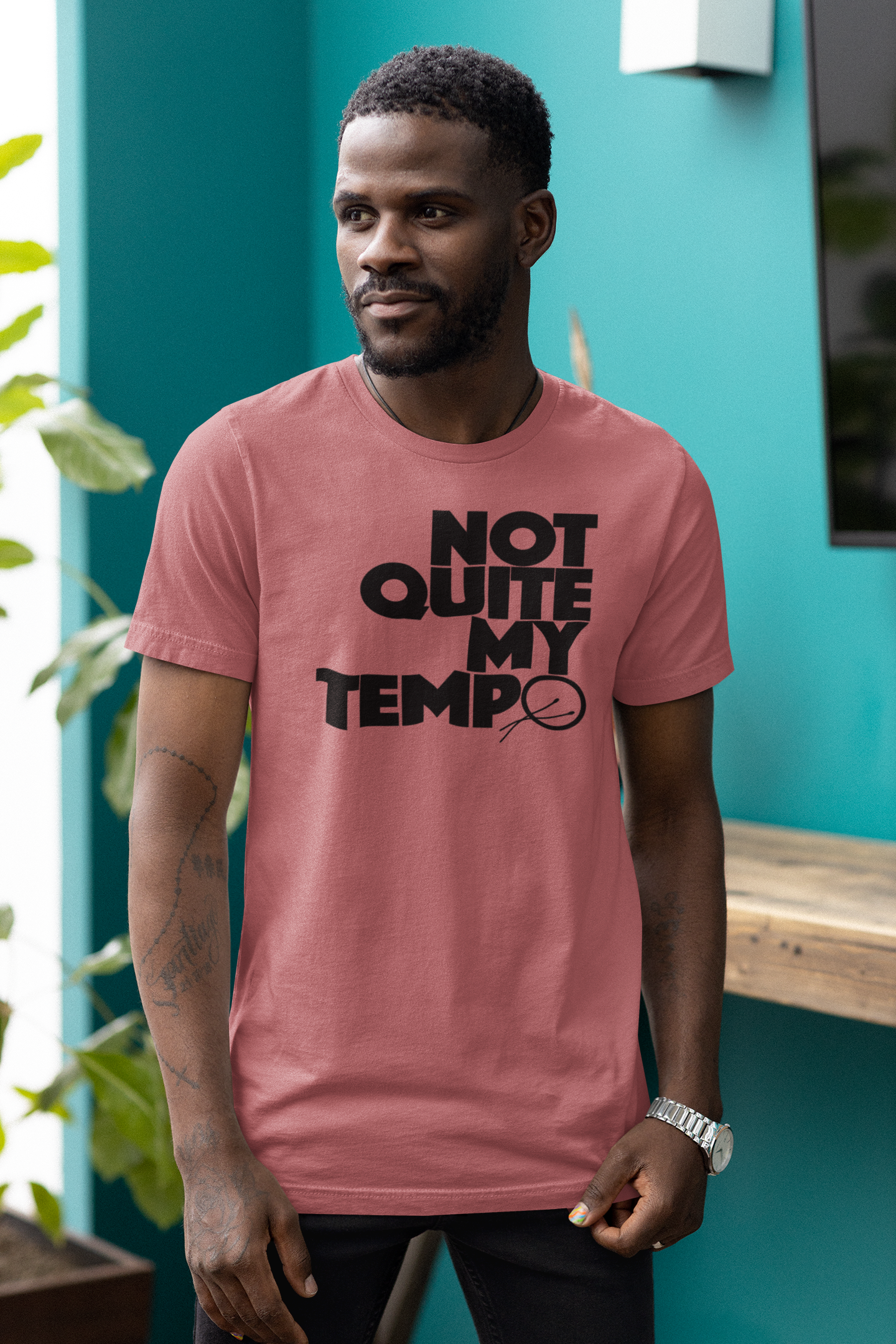 Men’s Regular Fit Cotton T-Shirt| Not Quite My Tempo | The Mirai