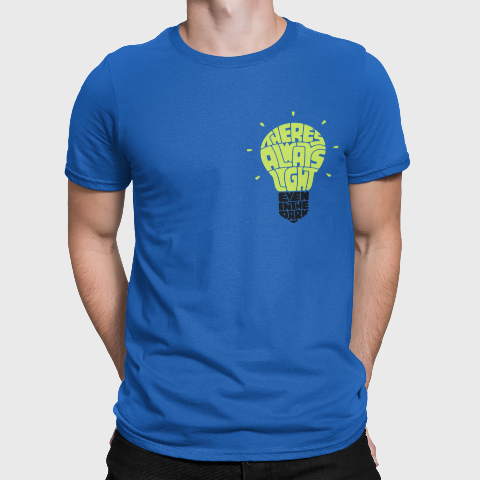 There's Always Light| Men’s Regular Fit Cotton T-Shirt| The Mirai