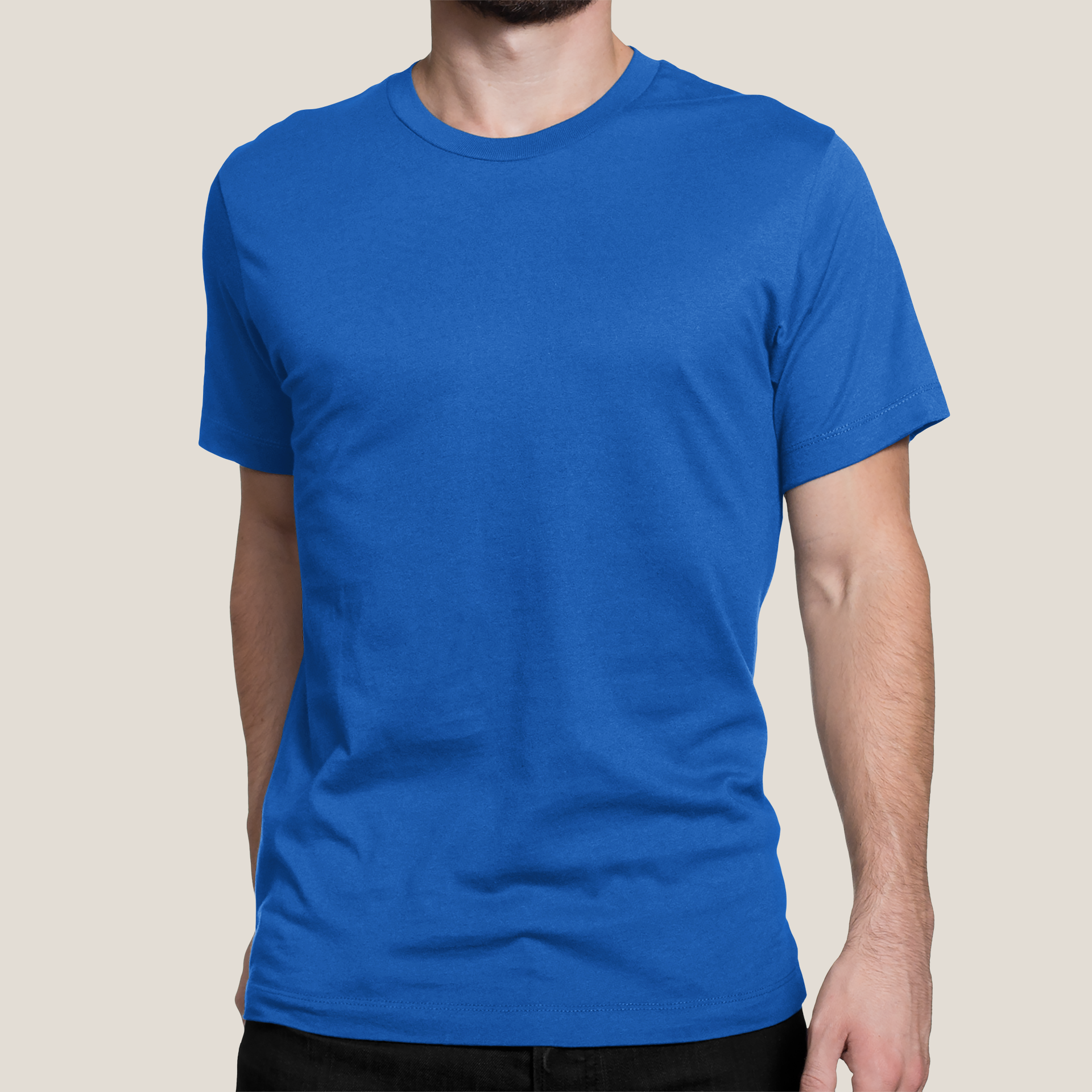 Fun Blue Plain T-Shirt