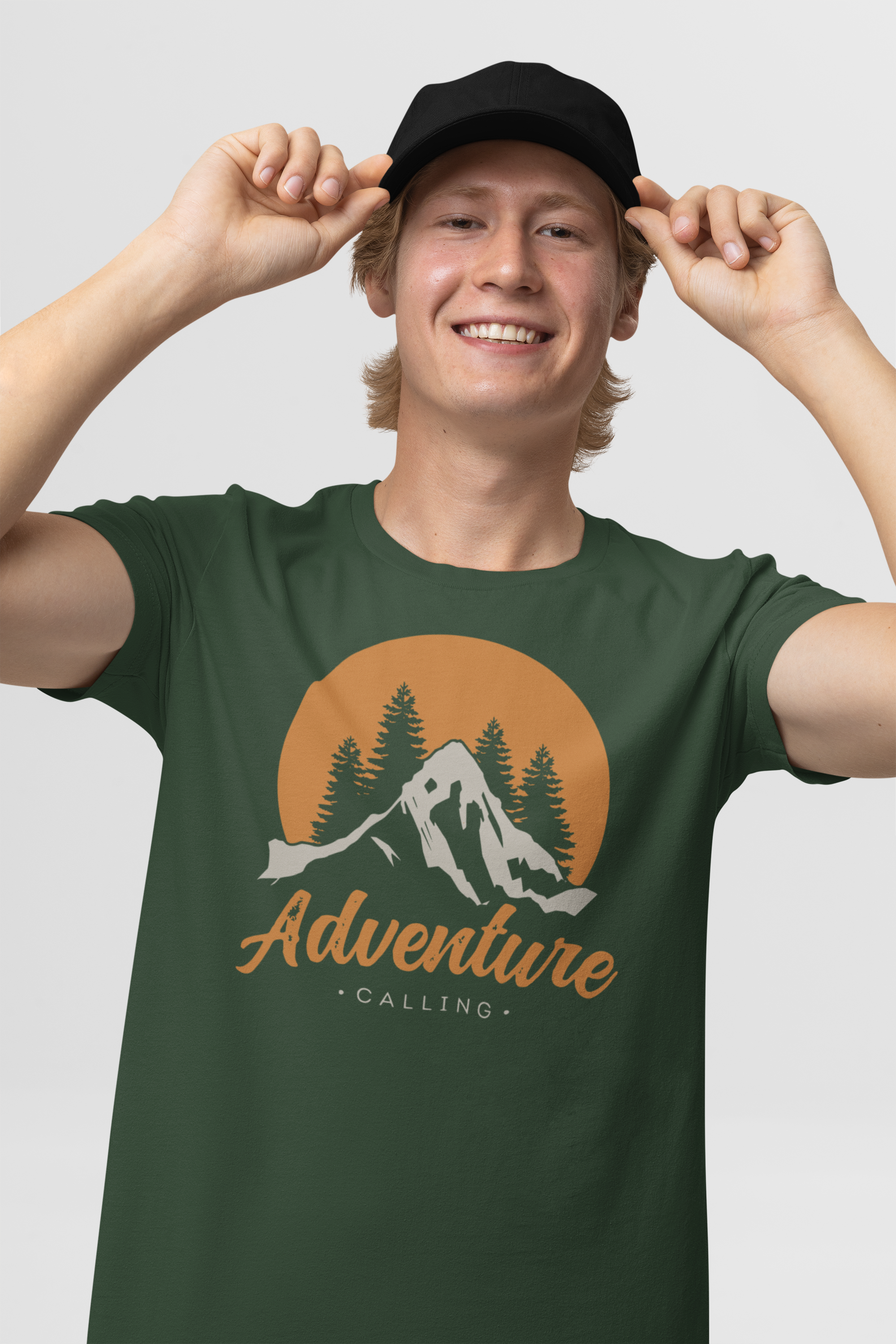 Men’s Regular Fit Cotton T-Shirt|Adventure Calling | The Mirai