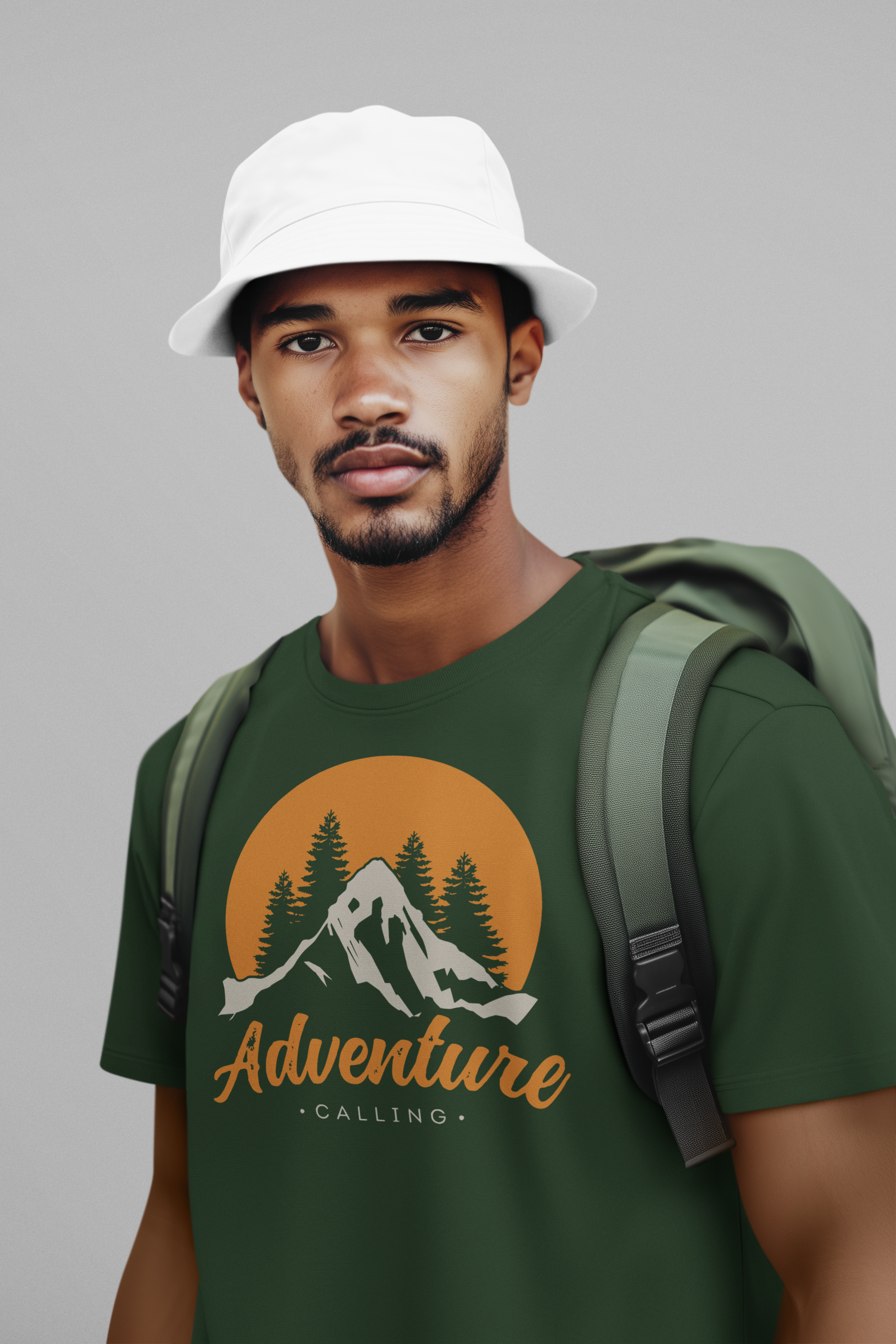 Men’s Regular Fit Cotton T-Shirt|Adventure Calling | The Mirai