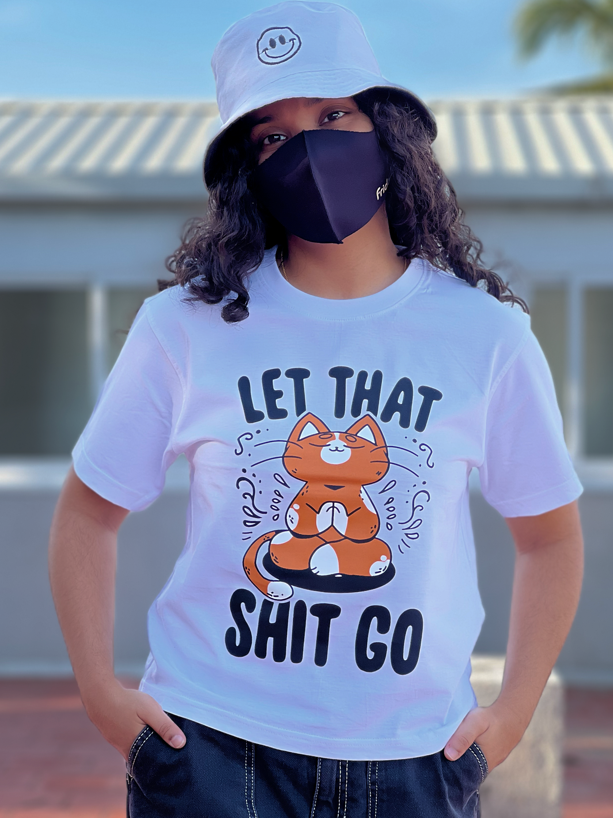Women's "Let That Shit Go" Printed Boxy T-Shirts | Available in 5 Colors