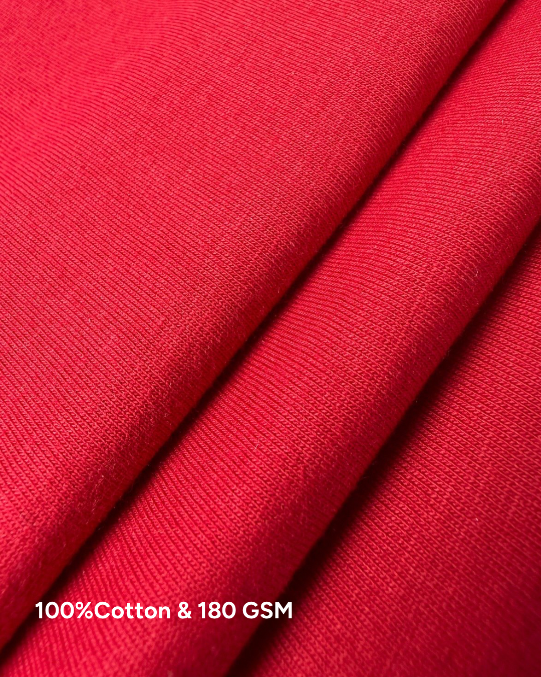 Solid Regular Fit T-Shirt|Red| The Mirai