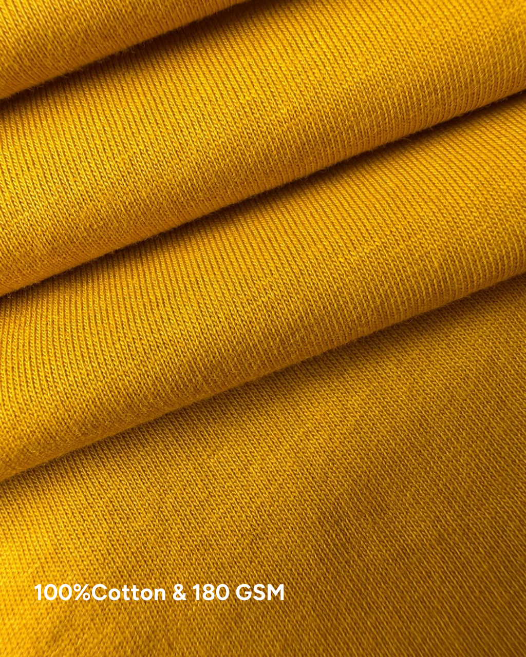 Solid Regular Fit T-Shirt|Mustard| The Mirai