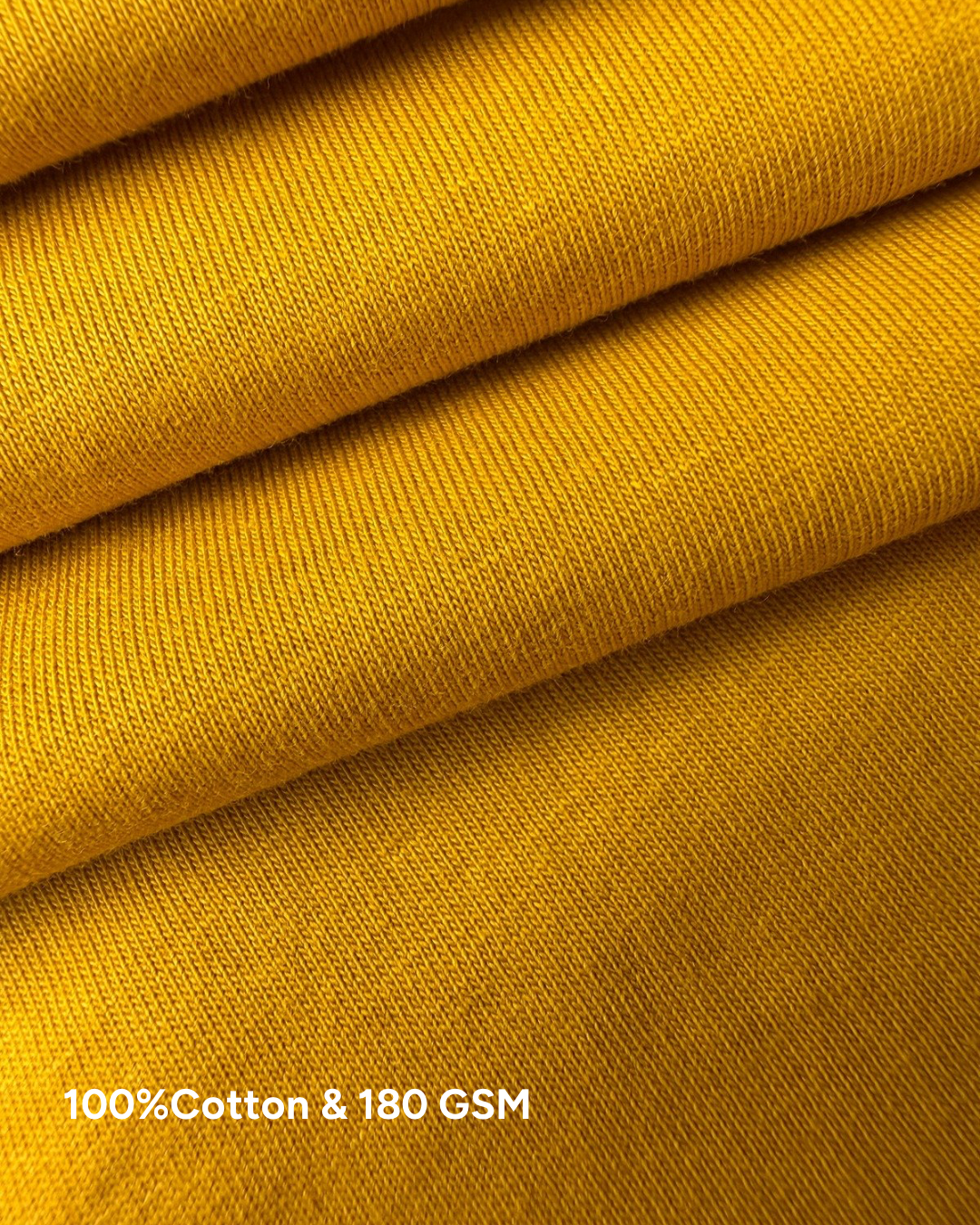 Solid Regular Fit T-Shirt|Mustard| The Mirai