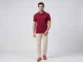 Men's Solid Polo T-Shirt | Maroon | The Mirai