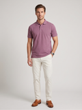Men's Solid Polo T-Shirt | Dusky Orchid | The Mirai
