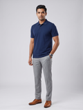 Men's Solid Polo T-Shirt | Navy Blue | The Mirai