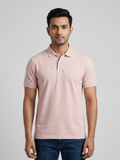 Men's Solid Polo T-Shirt | Soft Pink | The Mirai