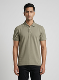 Men's Solid Polo T-Shirt | Dusty olive | The Mirai
