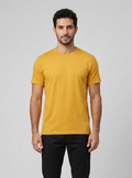 Solid Regular Fit T-Shirt|Mustard| The Mirai