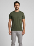 Solid Regular Fit T-Shirt|Olive Green| The Mirai