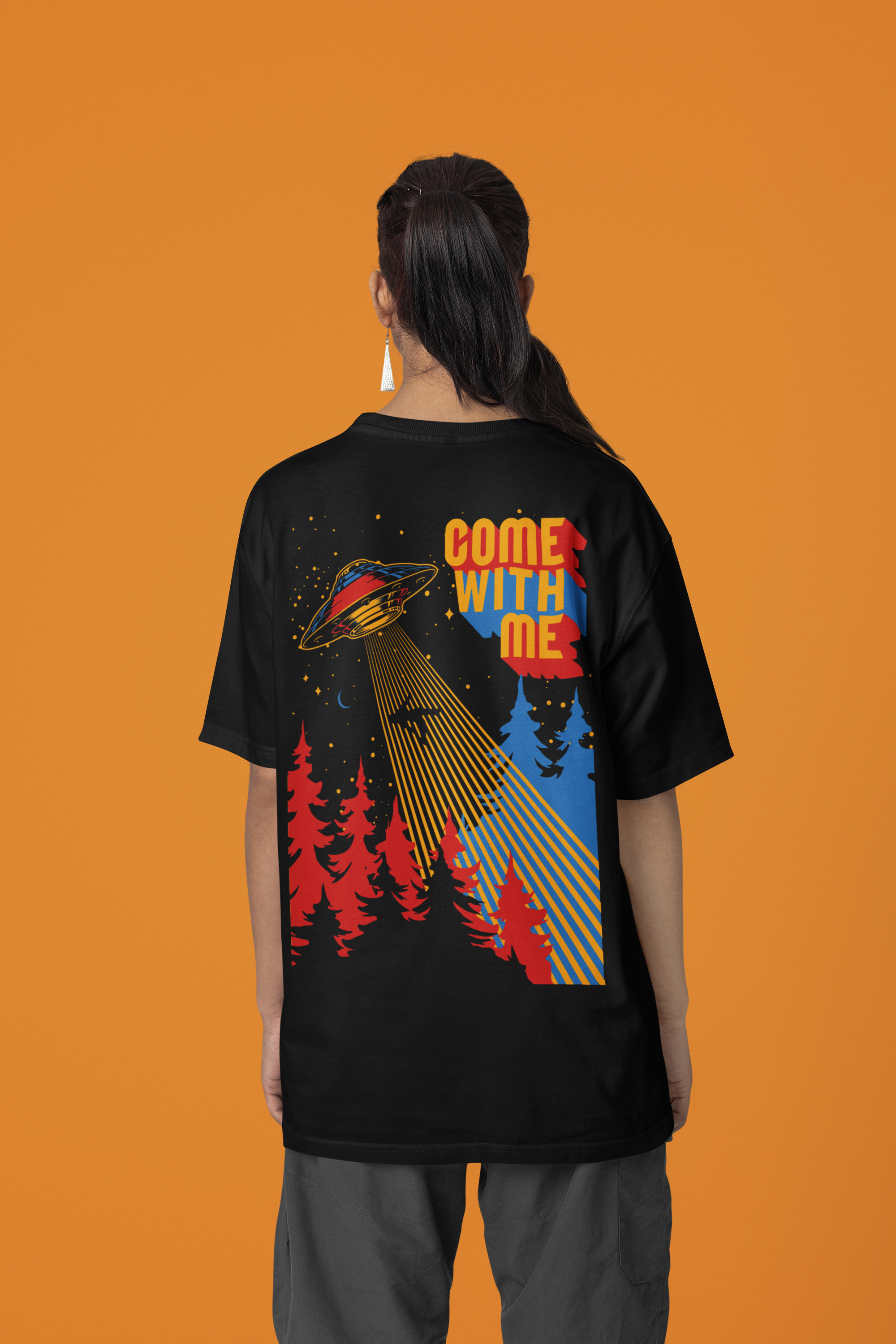 Women's "Come With Me" Printed Oversized T-shirt | Available in 2 Colors