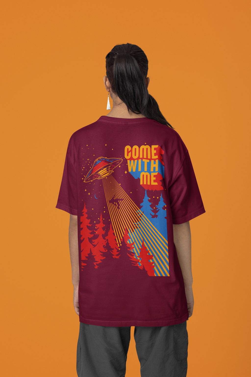 Women's "Come With Me" Printed Oversized T-shirt | Available in 2 Colors