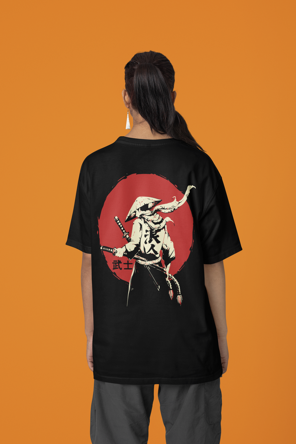 Women's "Wooshi Warrior" oversized Printed T-shirt