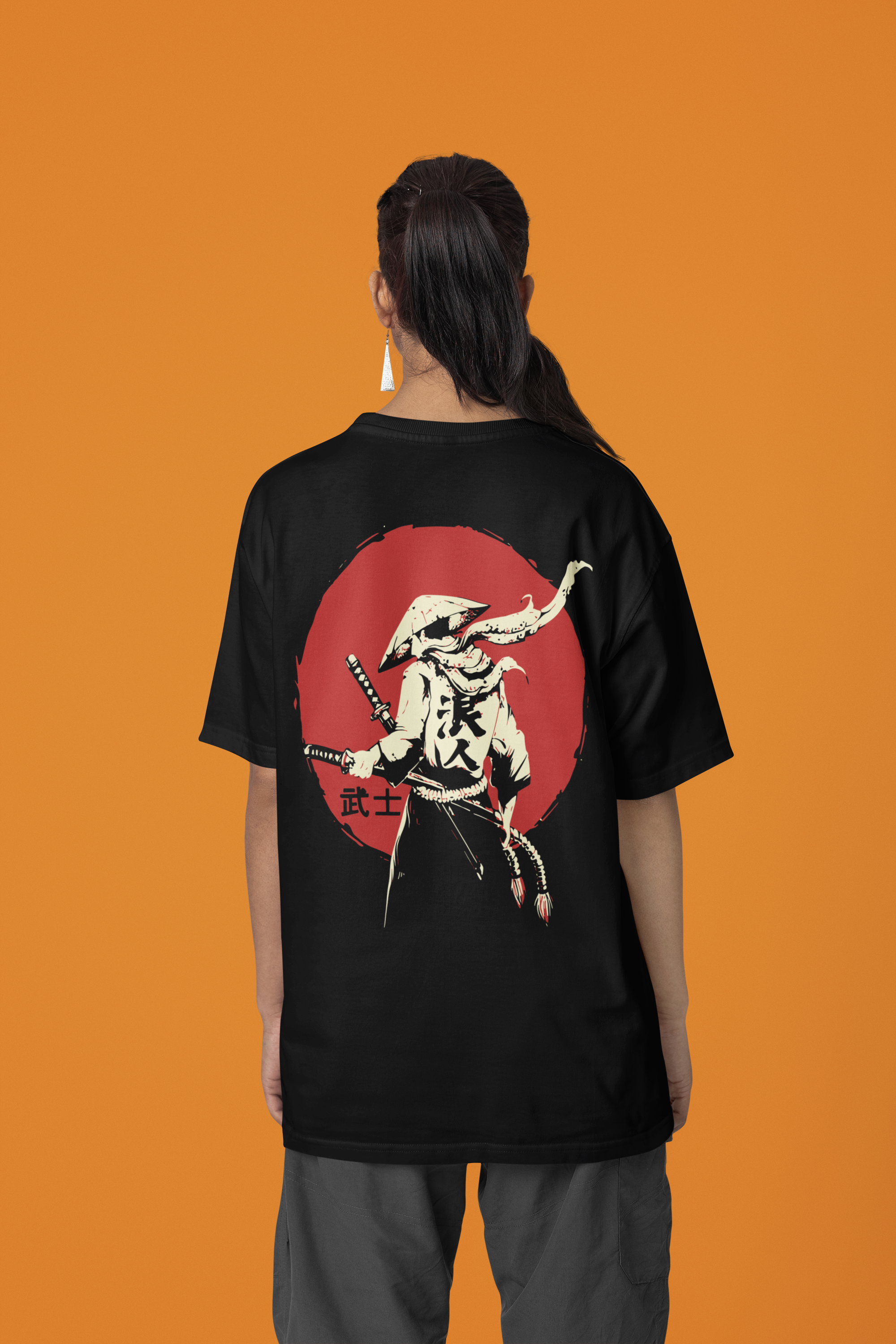 Women's "Wooshi Warrior" oversized Printed T-shirt