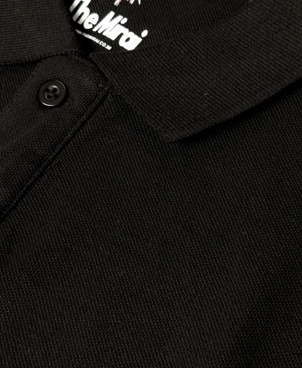 Men's Solid Polo T-Shirt | Black | The Mirai
