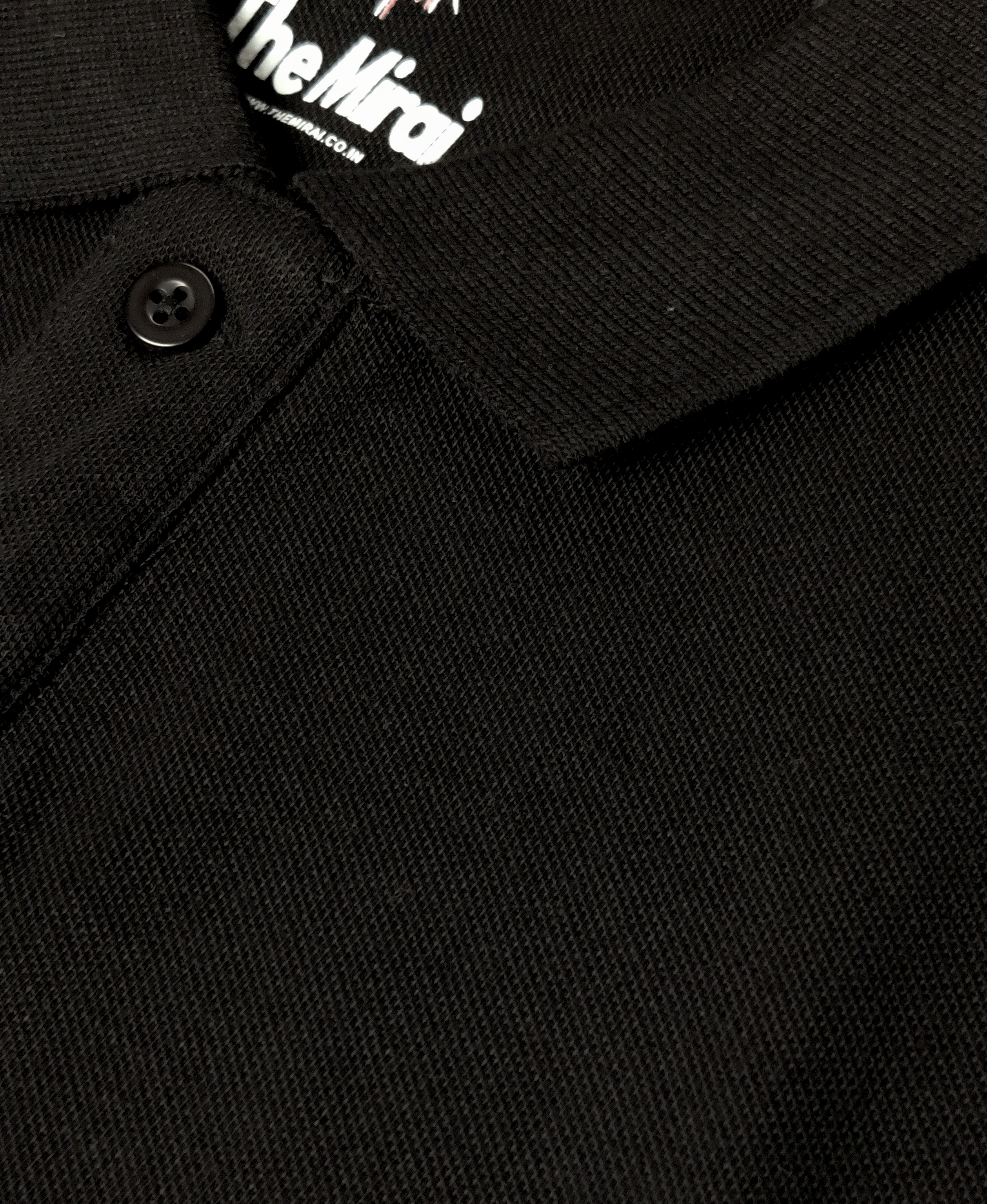 Men's Solid Polo T-Shirt | Black | The Mirai