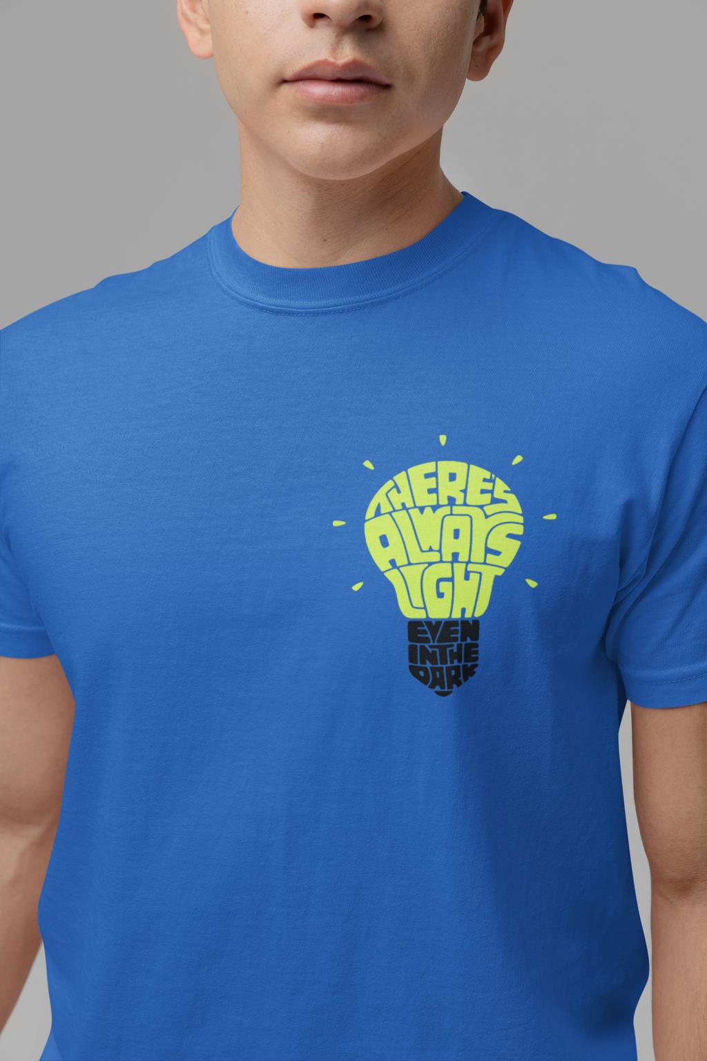 There's Always Light| Men’s Regular Fit Cotton T-Shirt| The Mirai