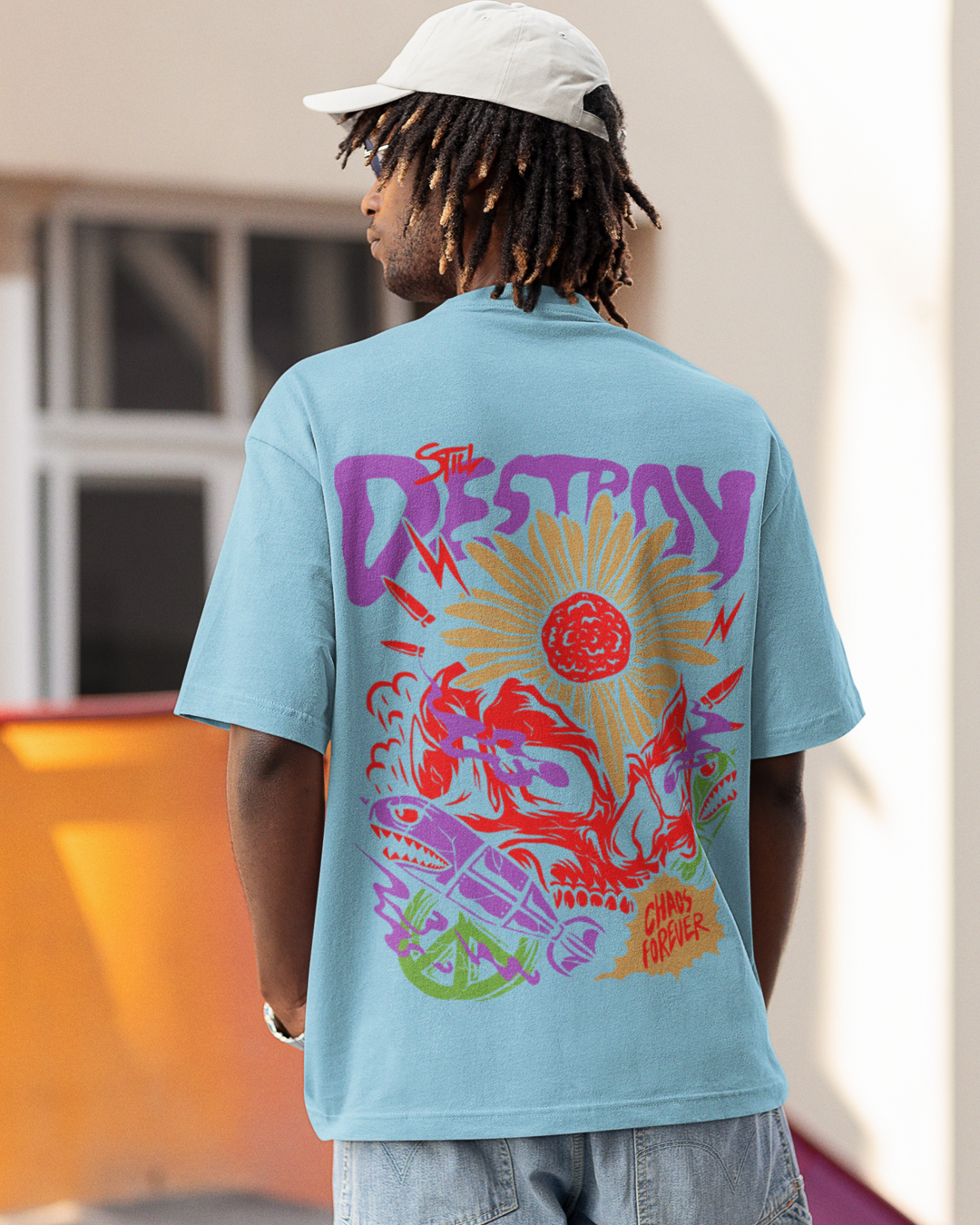 Men's "Chaos" Printed Oversized T-Shirt | Available in 3 Colors