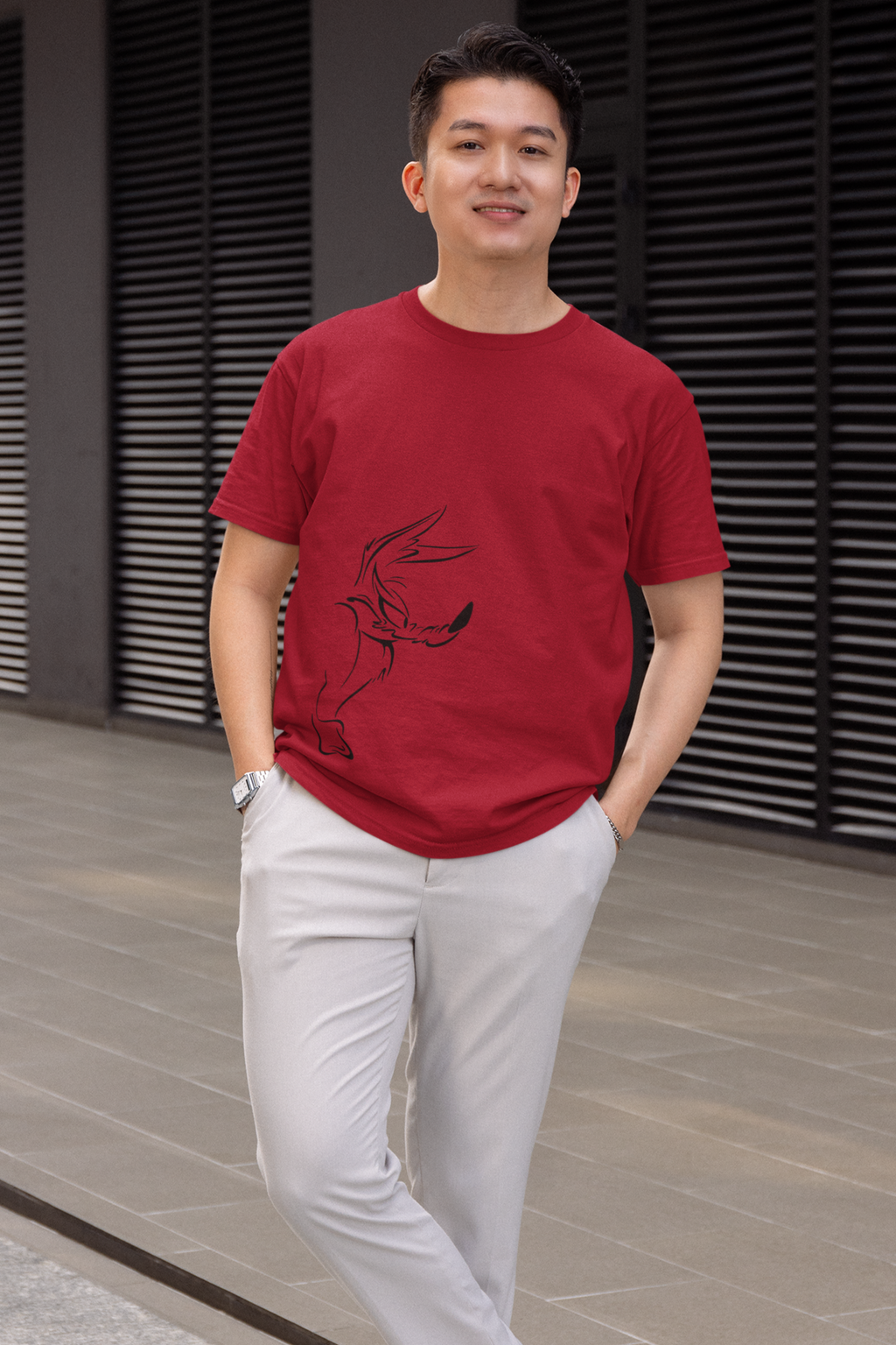 Men’s Regular Fit Cotton T-Shirt| Coyote | The Mirai