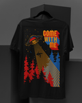 Men's "Come With Me" Printed Oversized T-shirt | Available in 2 Color's