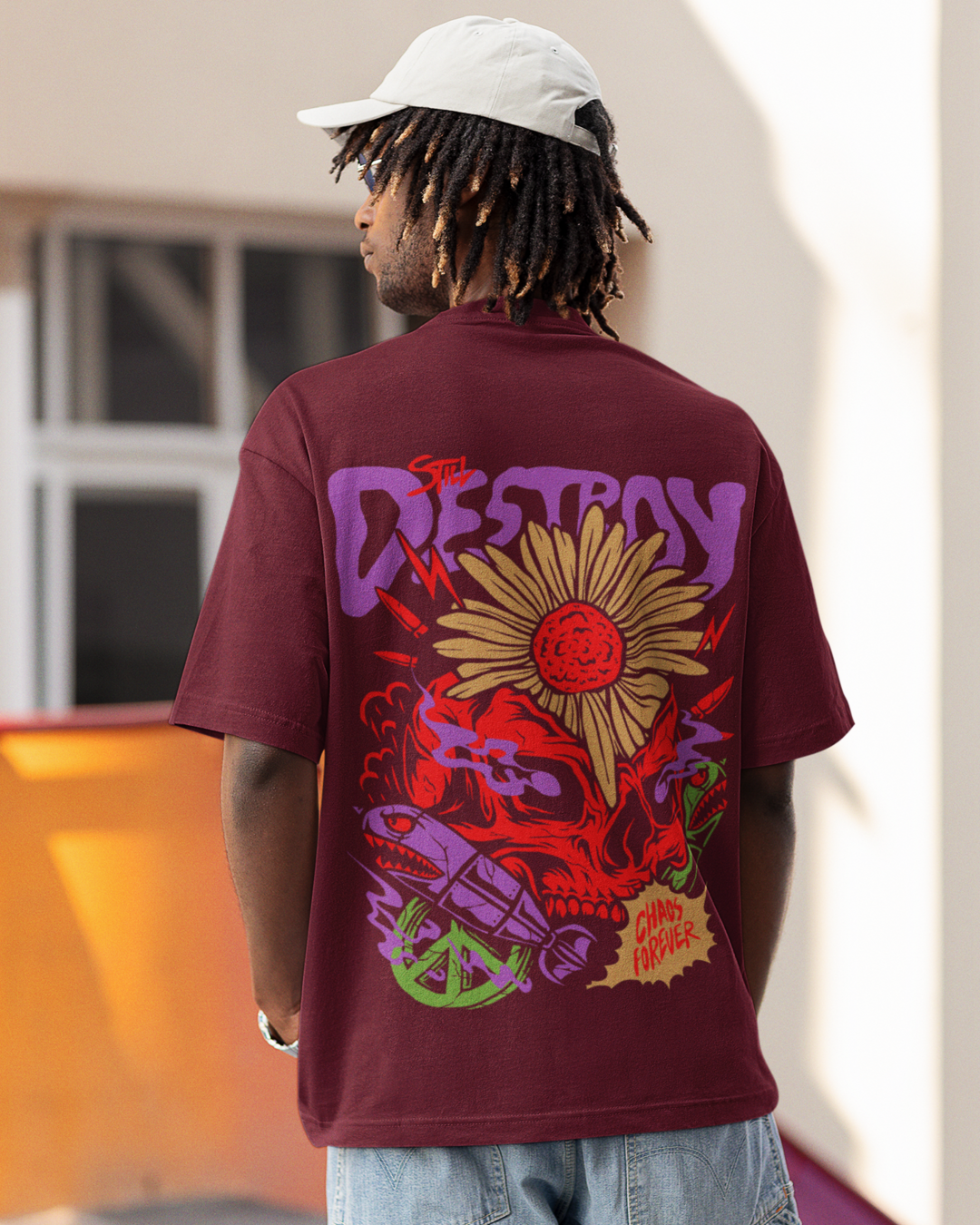 Men's "Chaos" Printed Oversized T-Shirt | Available in 3 Colors