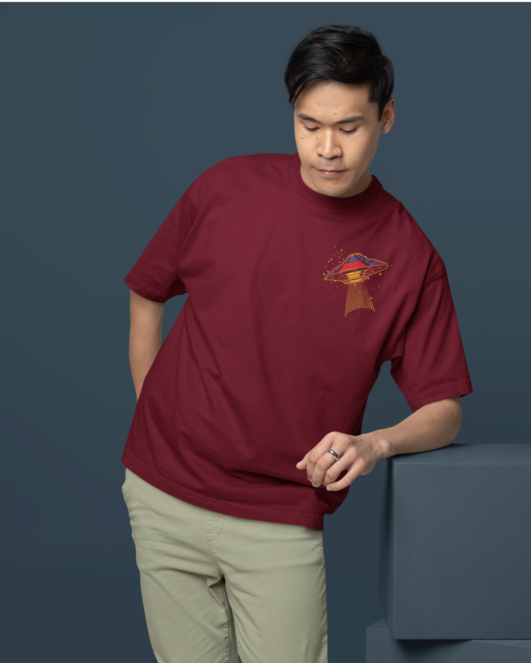 Men's "Come With Me" Printed Oversized T-shirt | Available in 2 Color's