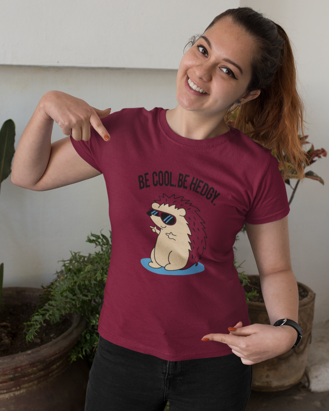 Women's "Be Hedgy" Printed T-Shirt | Available in 5 colors