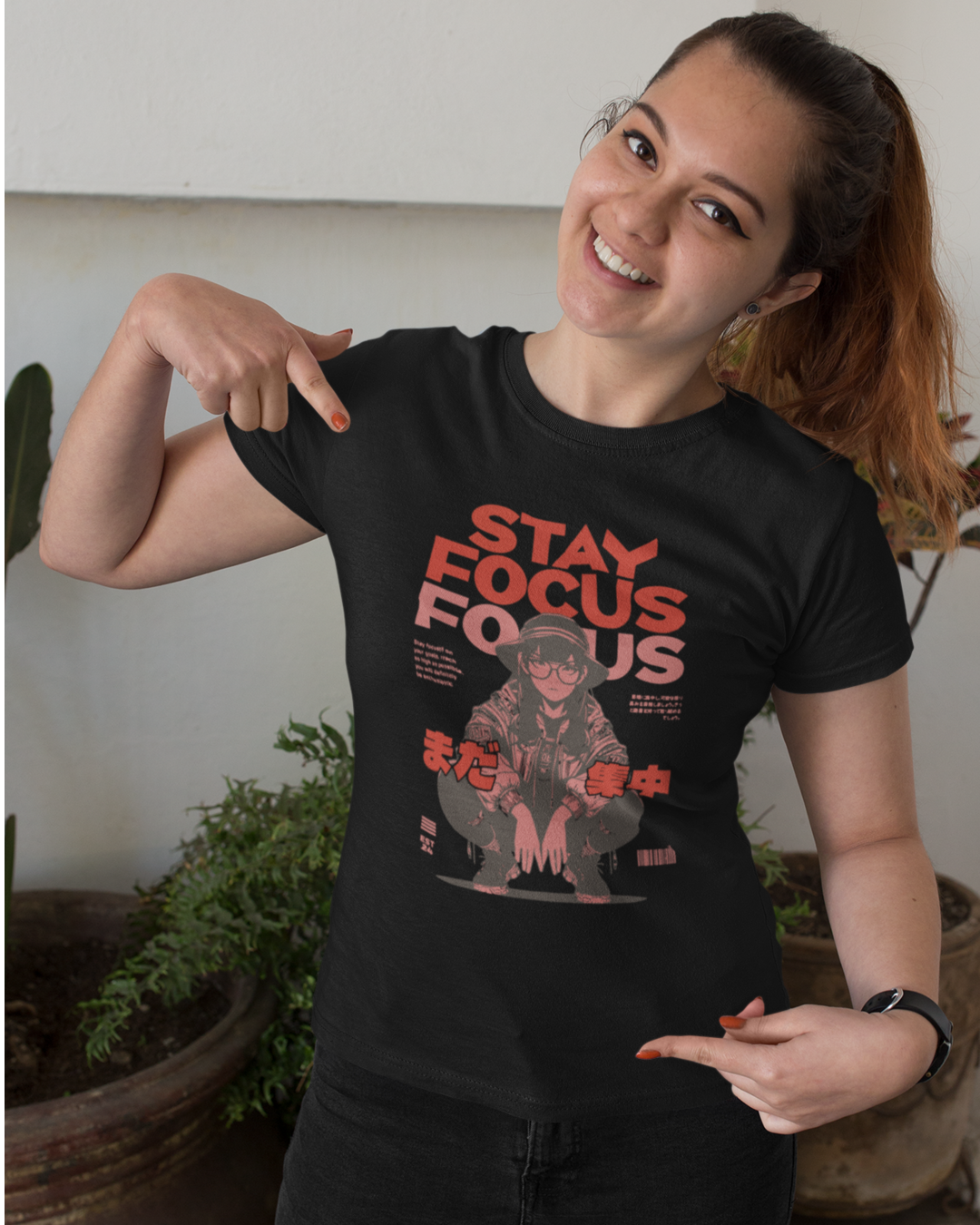 Women's "Stay Focus" Printed T-Shirt | Available 3 Colors