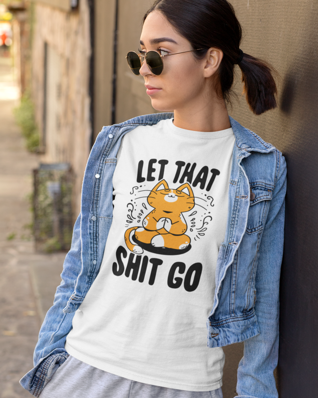 Women's "Let That Shit Go" Printed T-Shirts | Available in 5 Colors