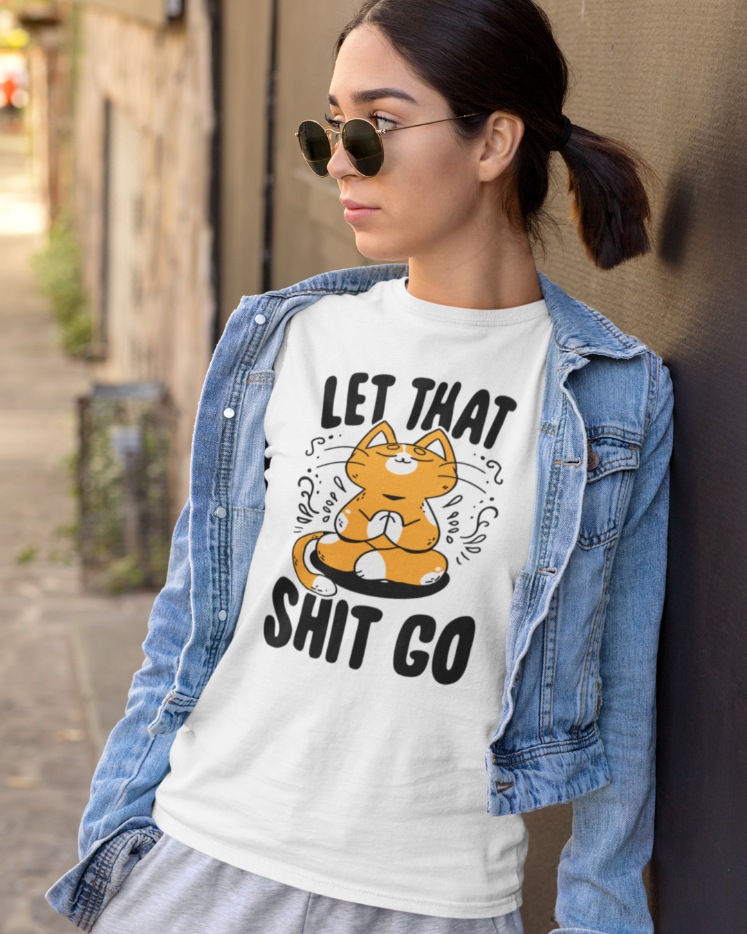 Women's "Let That Shit Go" Printed T-Shirts | Available in 5 Colors