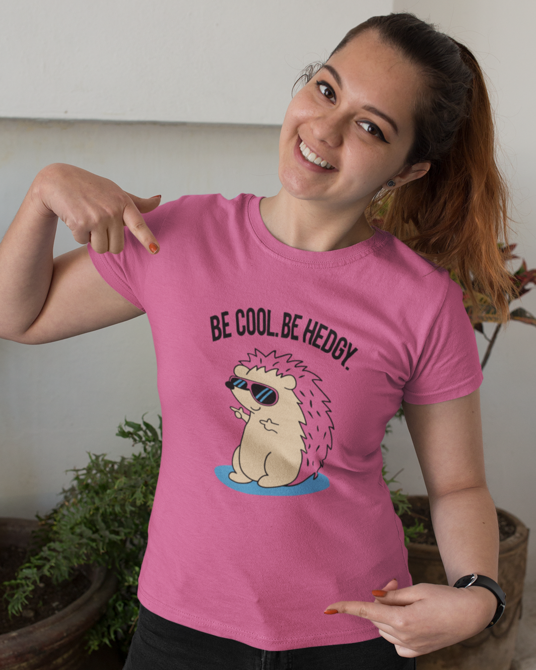 Women's "Be Hedgy" Printed T-Shirt | Available in 5 colors