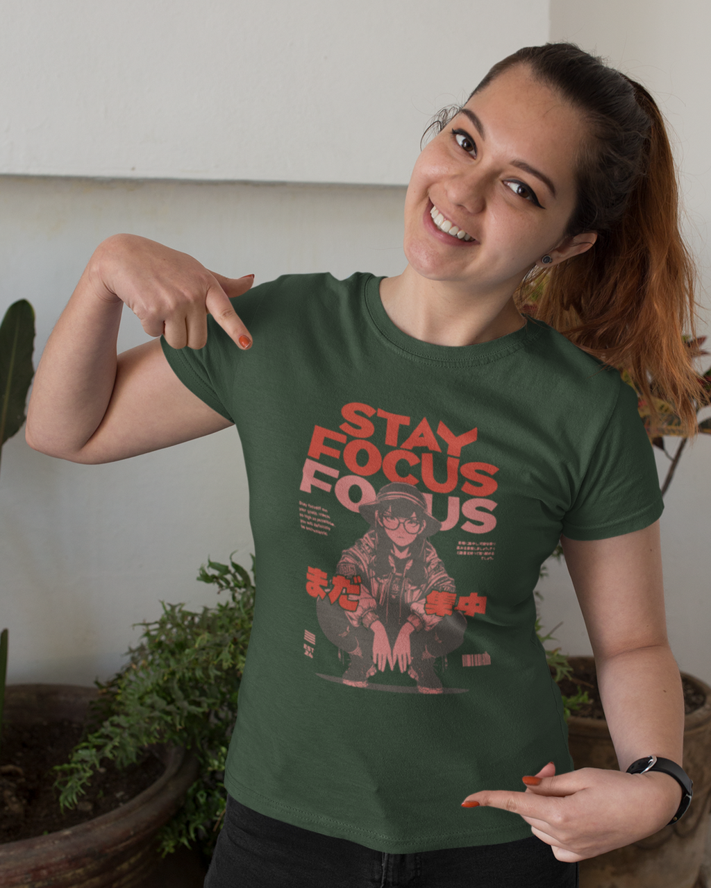 Women's "Stay Focus" Printed T-Shirt | Available 3 Colors