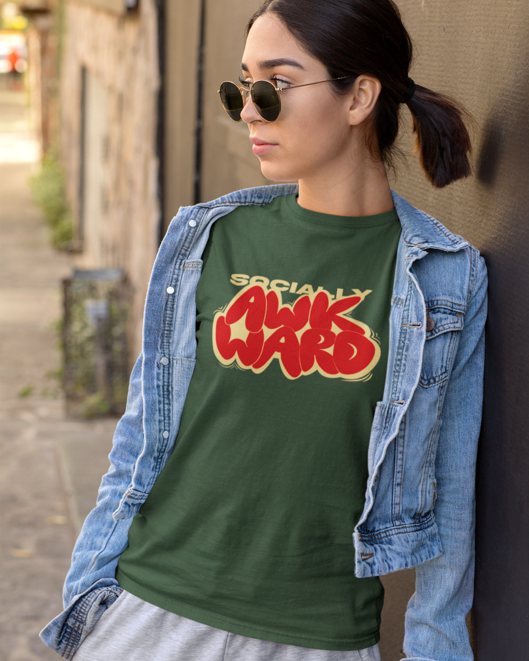 Women's "Social Awkward" Printed T-Shirt | Available in 2 Colors